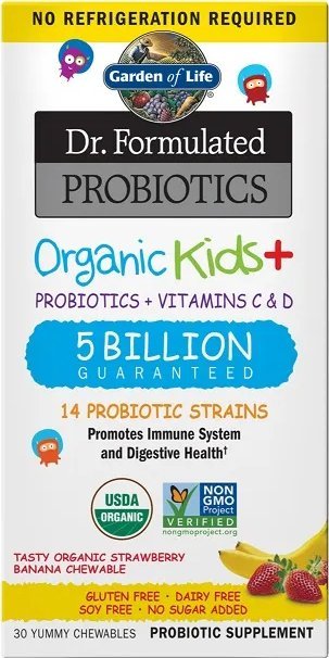 Garden of Life Garden of Life - Dr. Formulated Probiotics Kids+, Strawberry Banana, 30 żelek