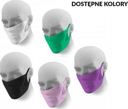 Maska Ochronna Wielorazowa Antywirusowa Dwuwarstwowa Biała 1 szt.