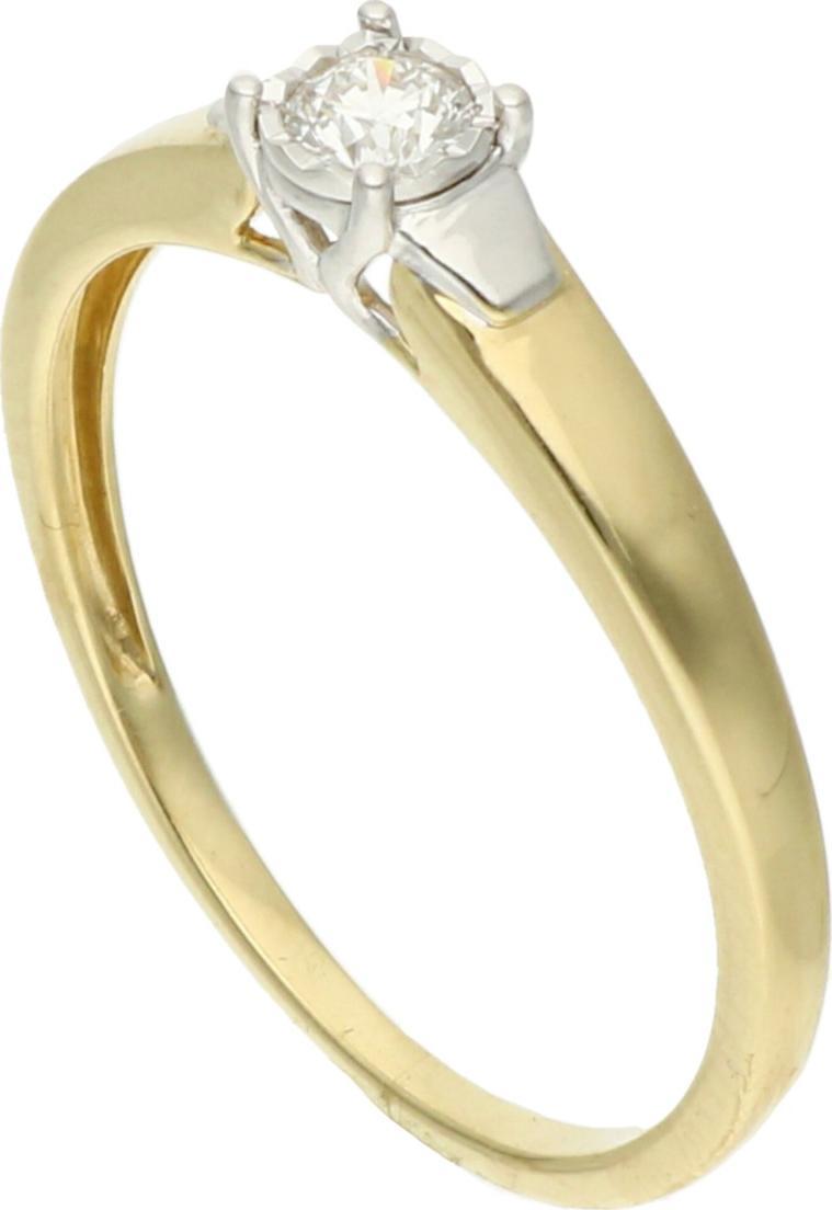 Rosanto Złoty pierścionek zaręczynowy z brylantem roz. 19 585 14k