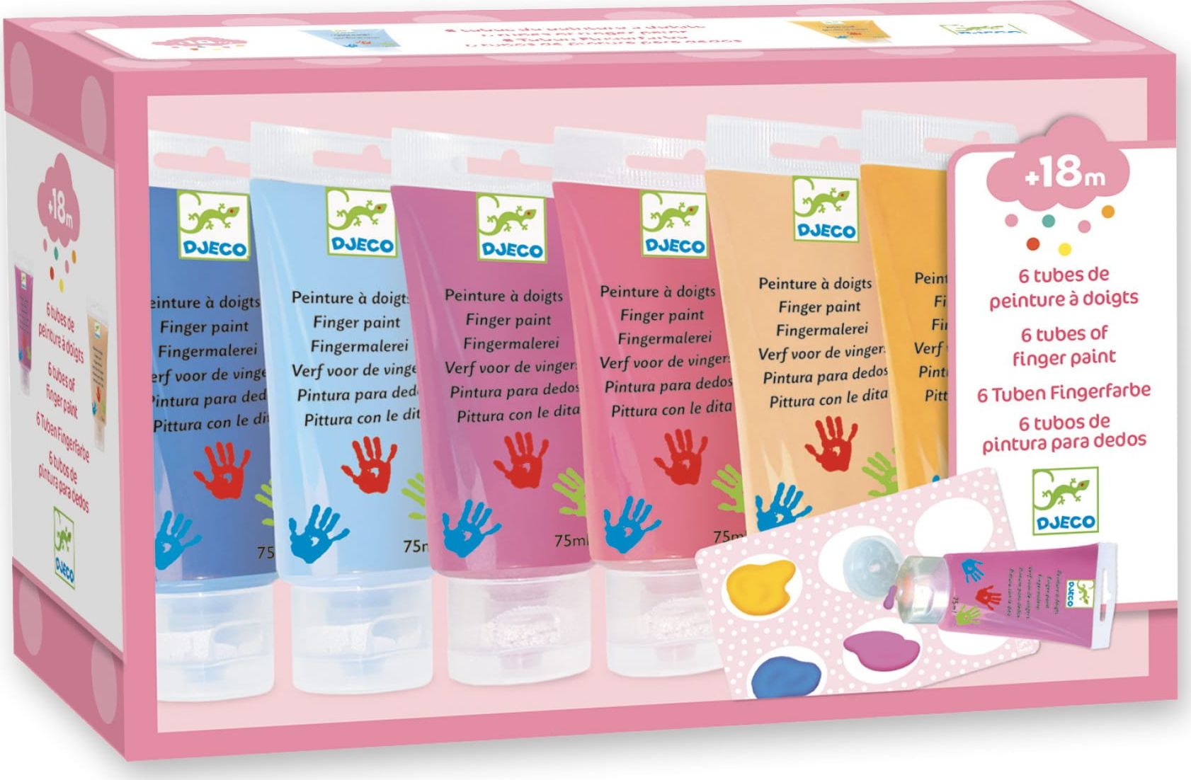Djeco Farby do malowania palcami Djeco SWEET 6szt