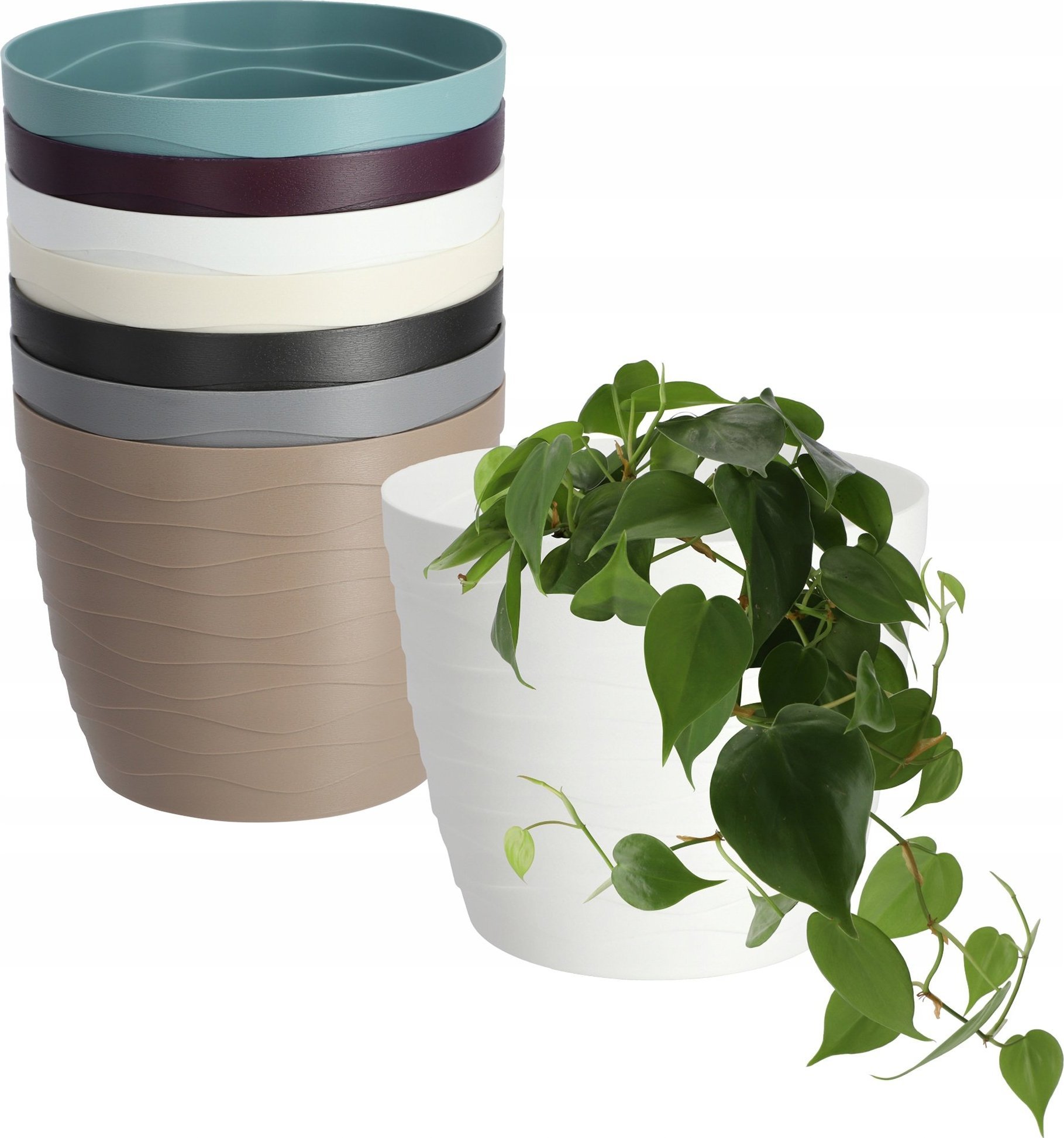 Kadax Doniczka Osłonka Na Kwiaty Owalna Biała 15 cm