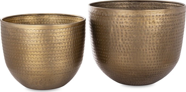 Art-Pol Doniczka metalowa Na Kwiaty Osłonka Kpl. 2 Szt.