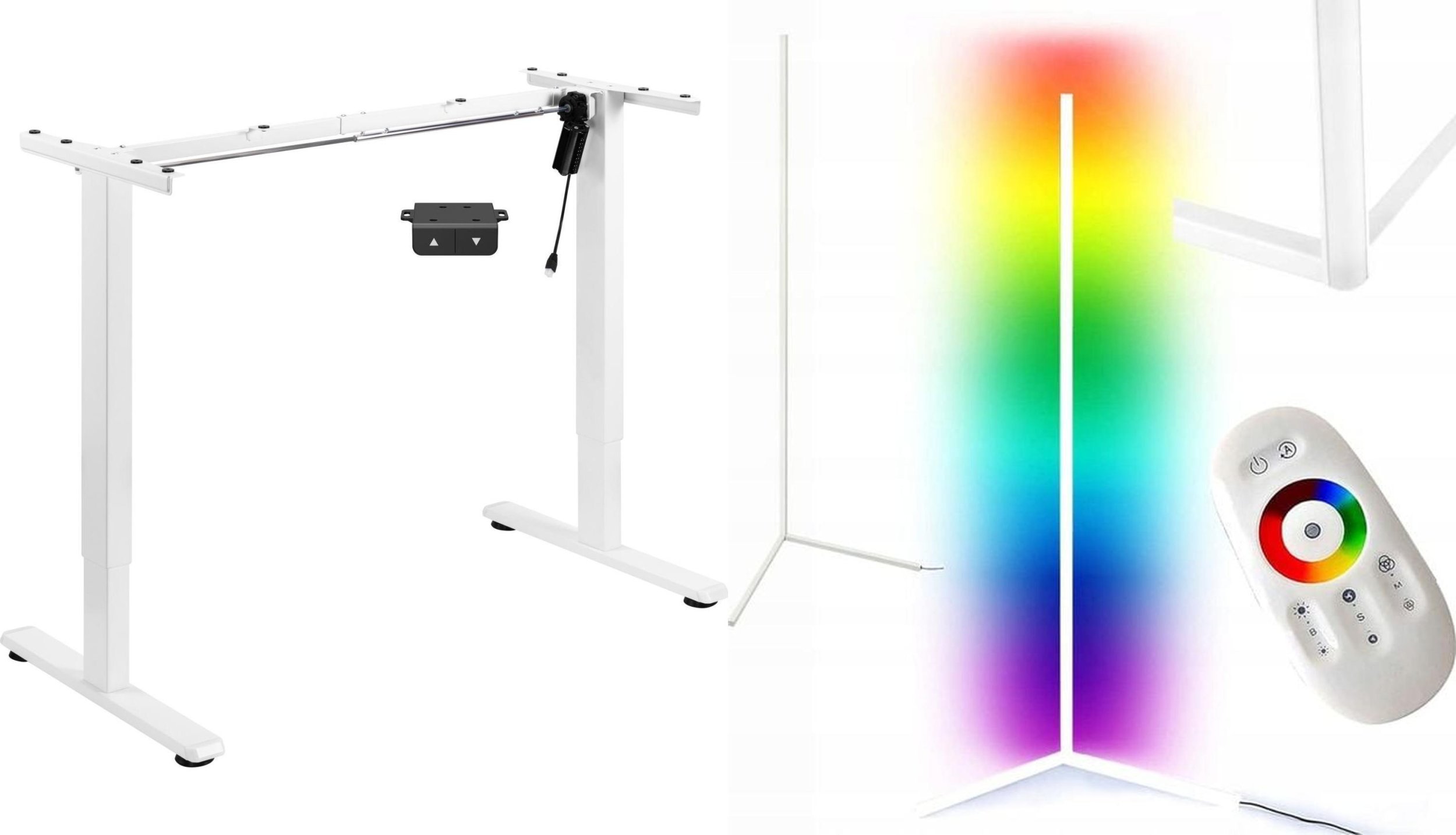 Mozos Mozos EDF ECO WH + Lampa podłogowa narożna LC-RGB LED biała