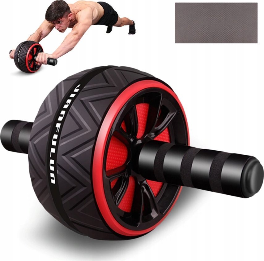 OWL ROLLER KÓŁKO DO ĆWICZEŃ MIĘŚNI BRZUCHA AB WHEEL + MINI MATA