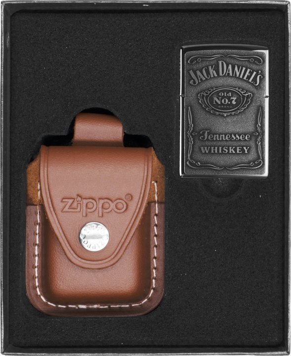 Zestaw ZIPPO Zapalniczka JACK DANIELS LABEL CHROME Prezentowy No2