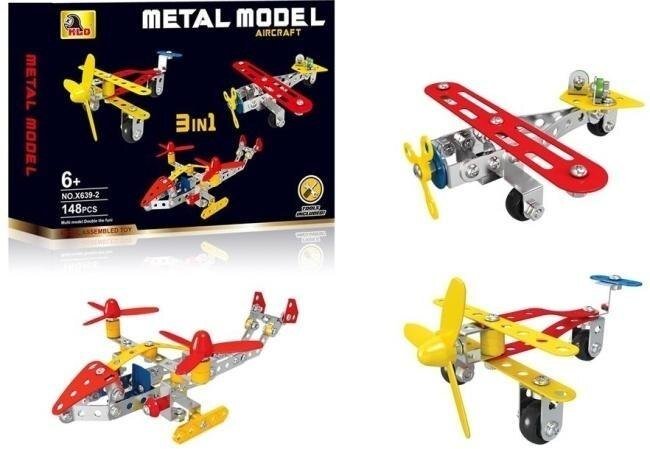 Zestaw konstruktor metal 3w1 Aircraft