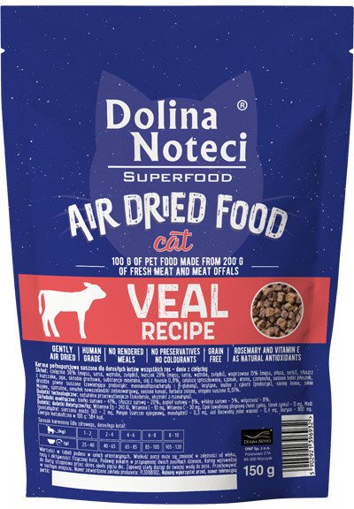 Dolina Noteci Superfood danie z cielęciny karma suszona dla kota 150 g