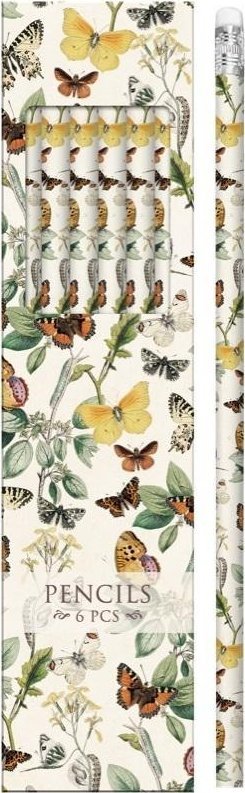 Skona Ting Ołówki ozdobne STPEN11 motyle - zestaw 6 sztuk