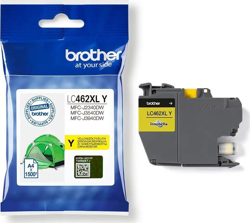 Tusz Brother Brother oryginalny ink / tusz LC-462XLY, yellow, 1500s, Brother MFC J2340DW, MFC J3540DW, MFC J3940DW