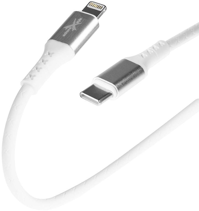 Kabel USB eXtremestyle USB-C - Lightning 0.3 m Biały