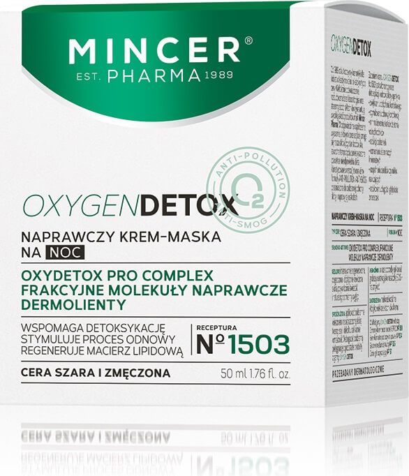 Mincer Pharma Oxygen Detox Naprawczy krem-maska na noc nr 1503 50ml