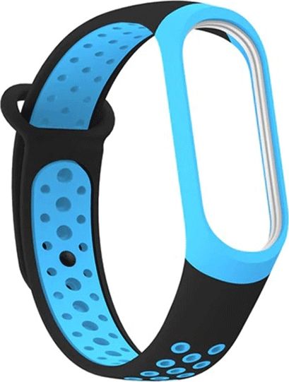Beline Beline pasek Mi Band 3/4 design czarno-niebieski/black-blue