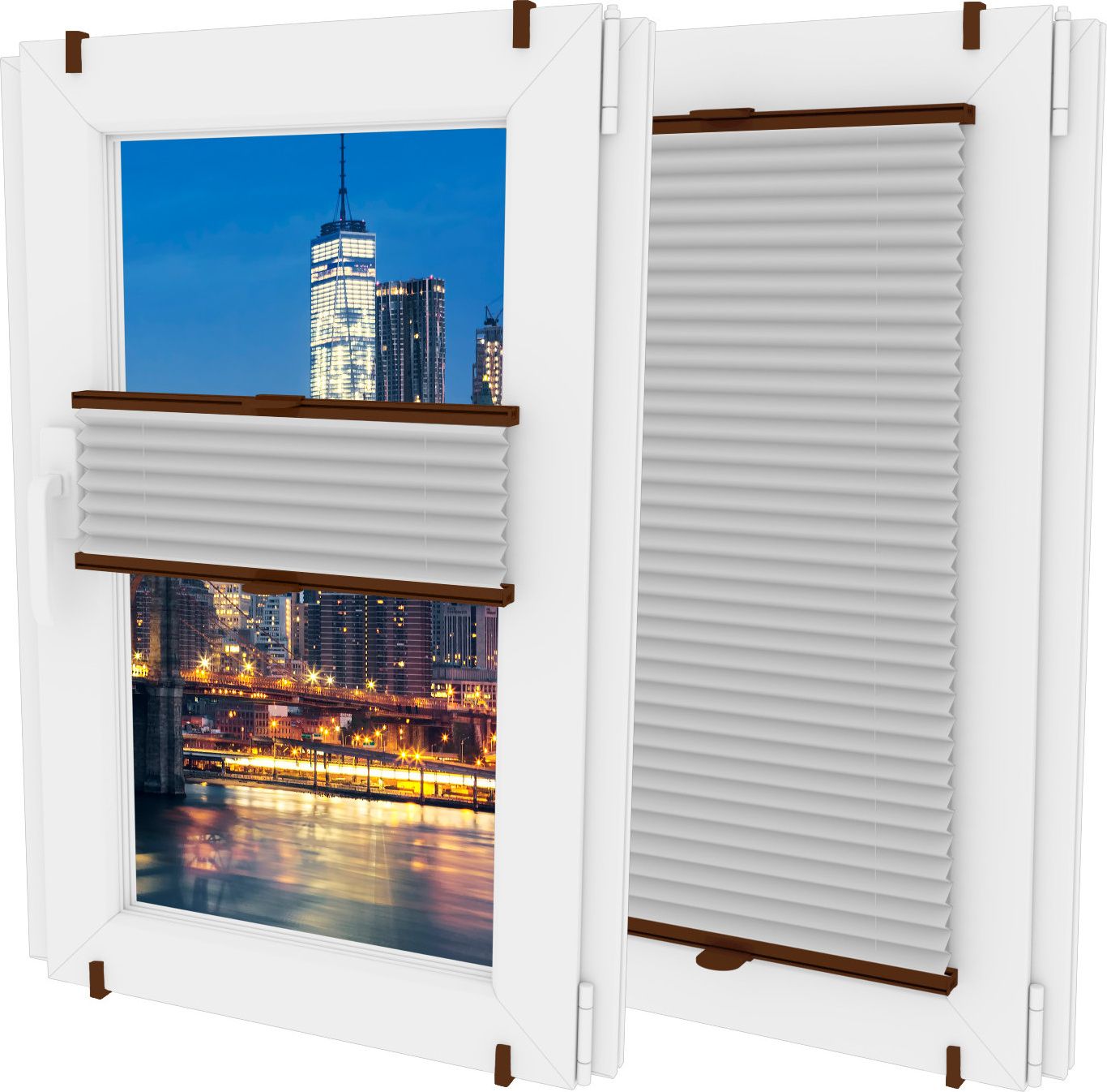 Oslonaokna 'Roleta plisowana plisa wysokość do 220cm kolor Jasnoszary'