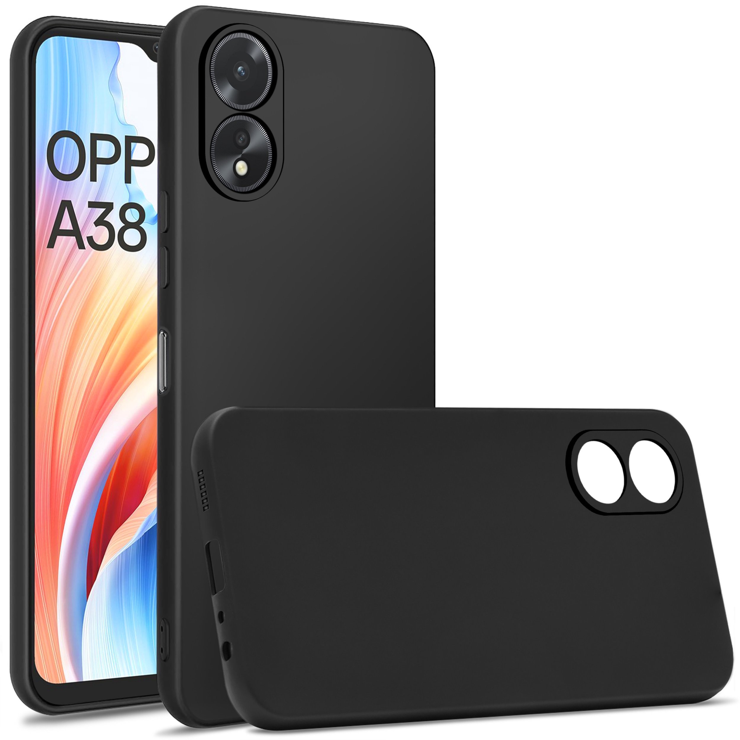 Etui do Oppo A38 4G CASE SOFT MATT PLECKI + SZKŁO OCHRONNE 9H