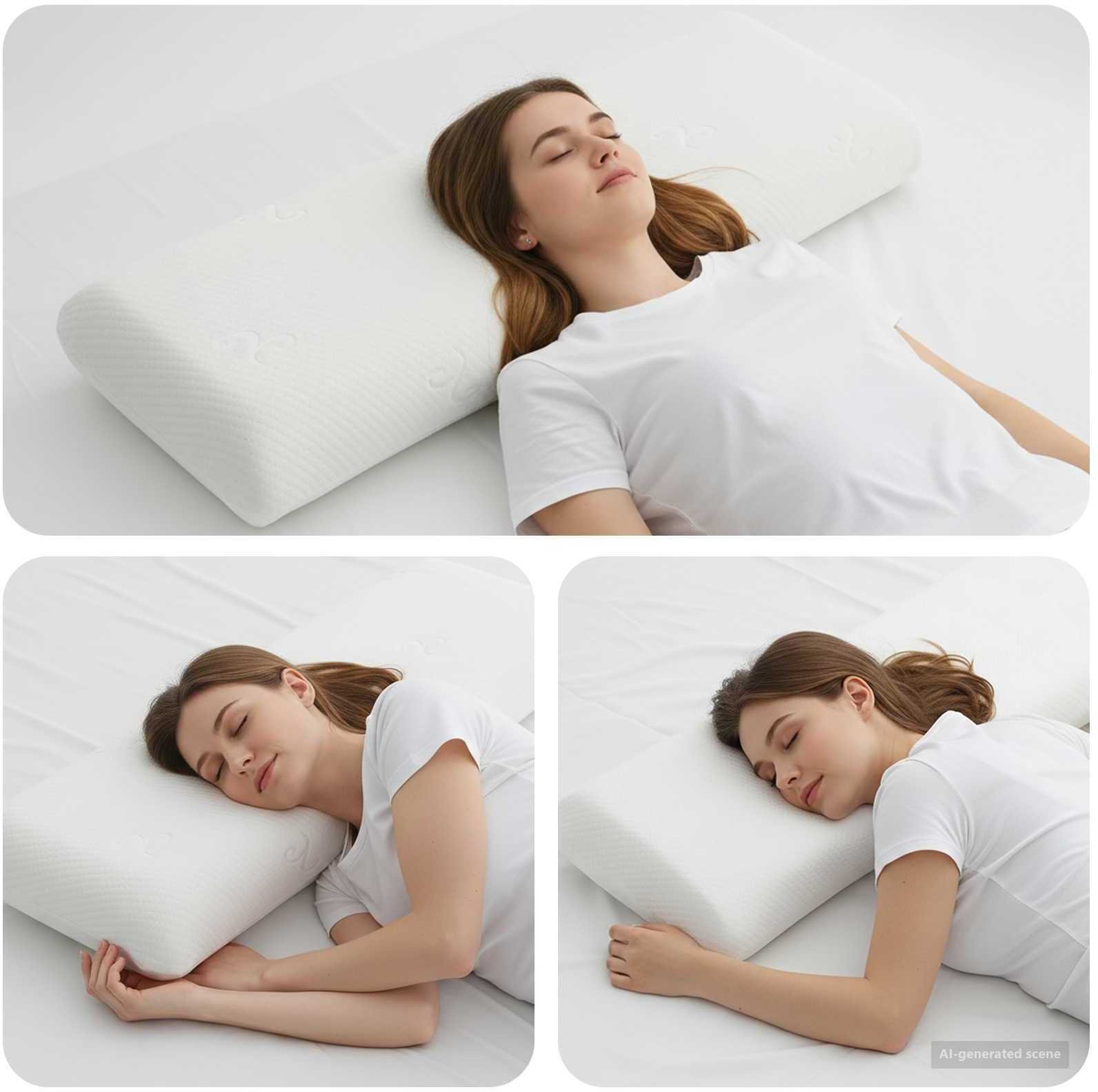 vidaXL Poduszka do spania Gładki 70 x 36 x 13 cm