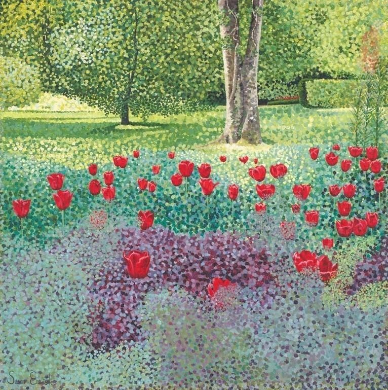 Susan Entwistle Karnet z kopertą Tulipany w ogrodzie