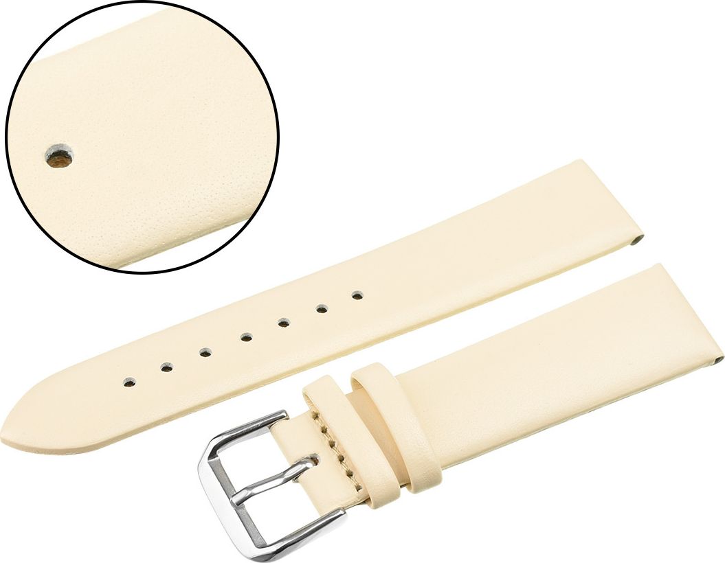 AlleTime Pasek Pacific uniwersalny 18 mm skórzany beż