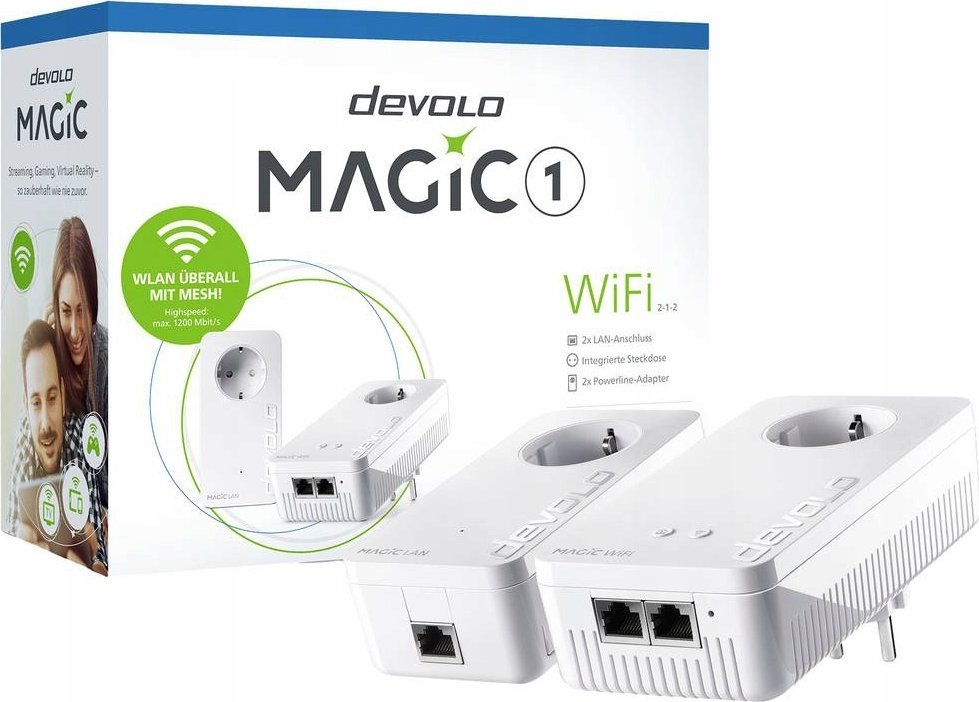 Adapter powerline Devolo devolo Magic 1 WiFi 2-1-2 Starter Kit, Powerline (two adapters)