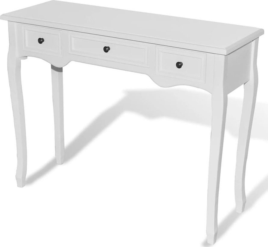 Elior Biała konsola z trzema szufladami - Protea