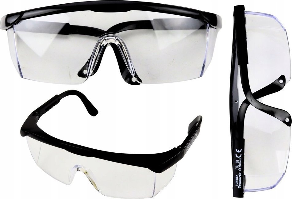 LeanToys Okulary Ochronne Regulacja Ramion Czarne