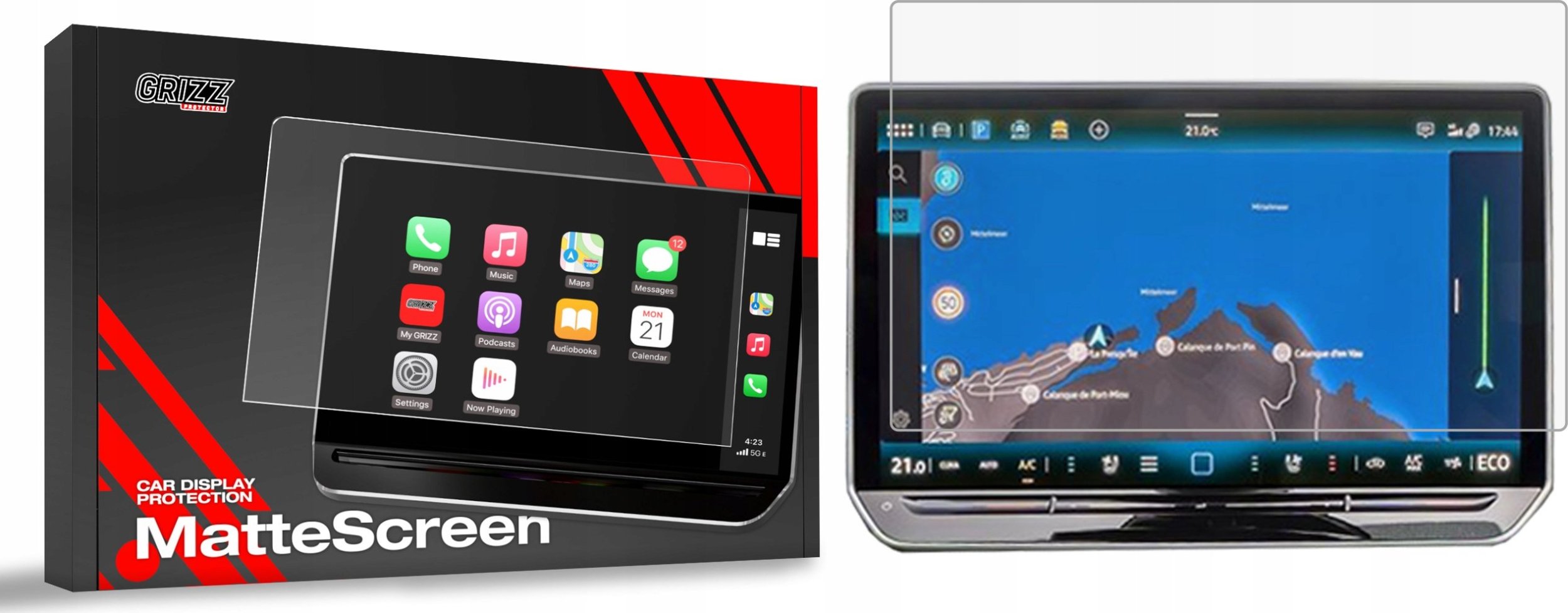 GrizzGlass Folia matowa GrizzGlass CarDisplay Protection do Volkswagen VW ID.7 15" 2024
