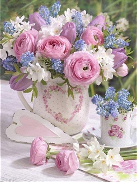 Malowanie po numerach - 40x50cm Bukiet