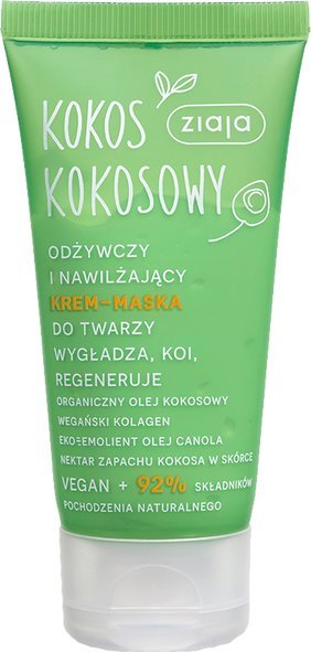 Ziaja Kokos Kokosowy Odżywczy i nawilżający krem-maska do twarzy 50ml