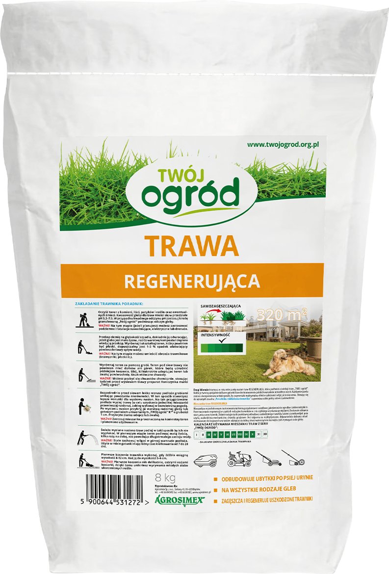 Mieszanka nasion Trawa Regenerująca Twój Ogród 8 kg