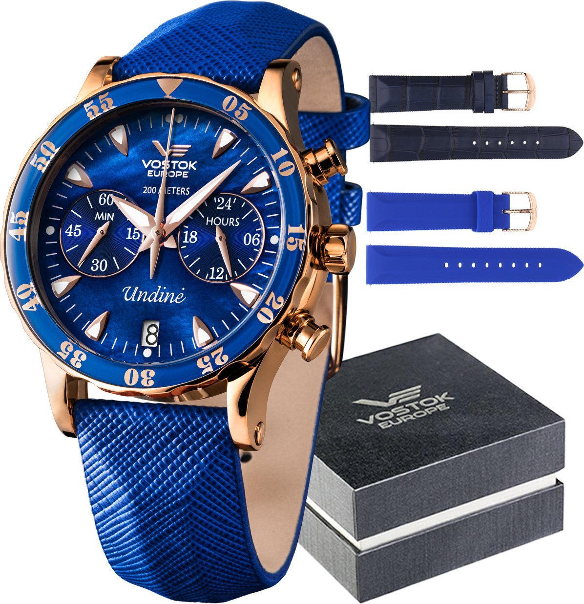 Zegarek Vostok Europe Zegarek damski Vostok Europe VK64-515B670 niebieski