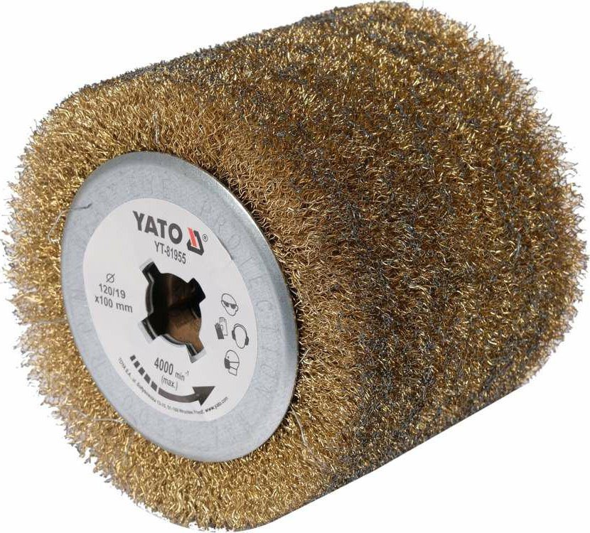 Yato YATO SZCZOTKA DO SATYNIARKI DRUT STALOWY 120x100x19mm