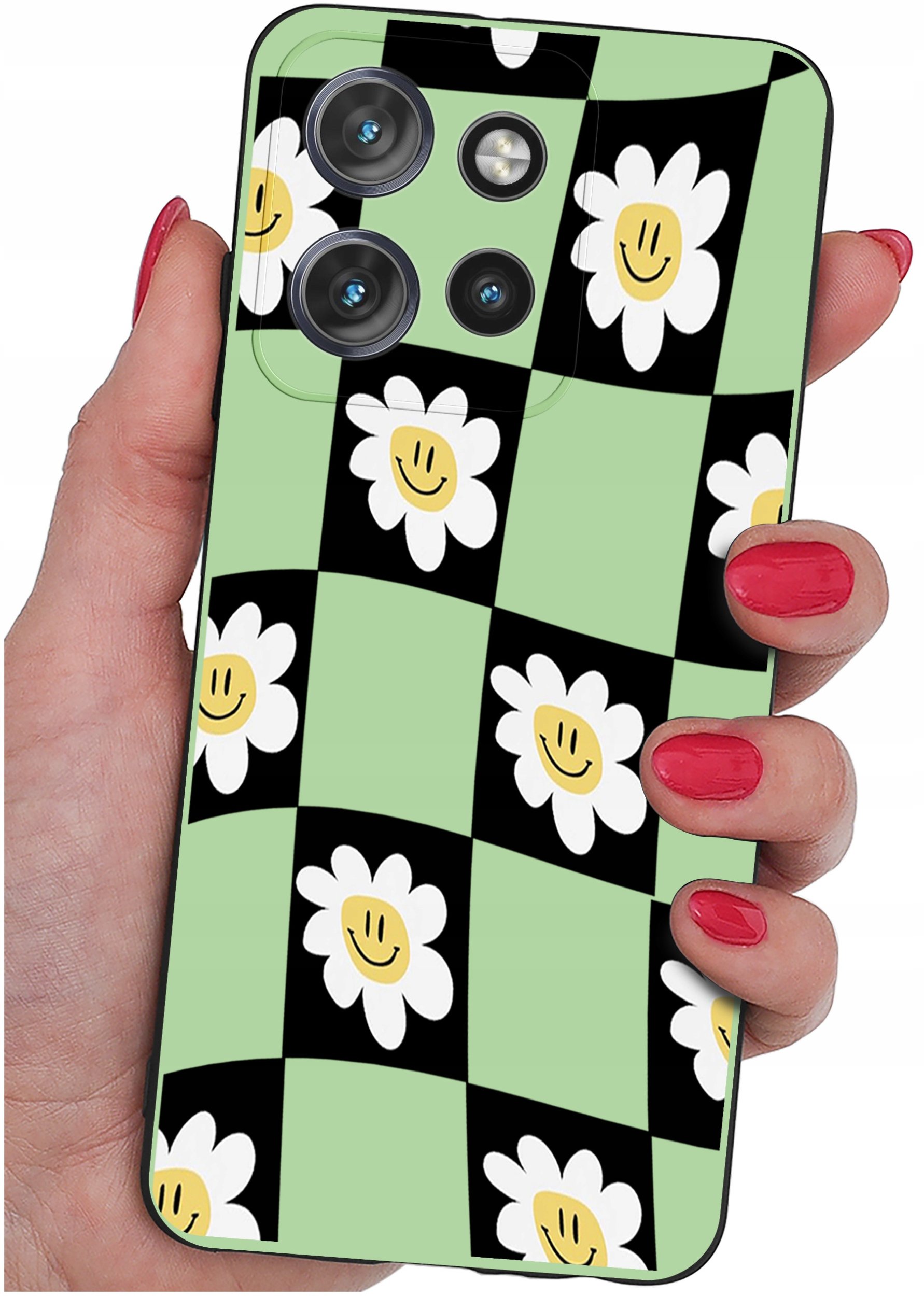 Etui do Motorola Moto EDGE 50 Neo WZORY |SILIKONOWE MATT CASE + SZKŁO 9H