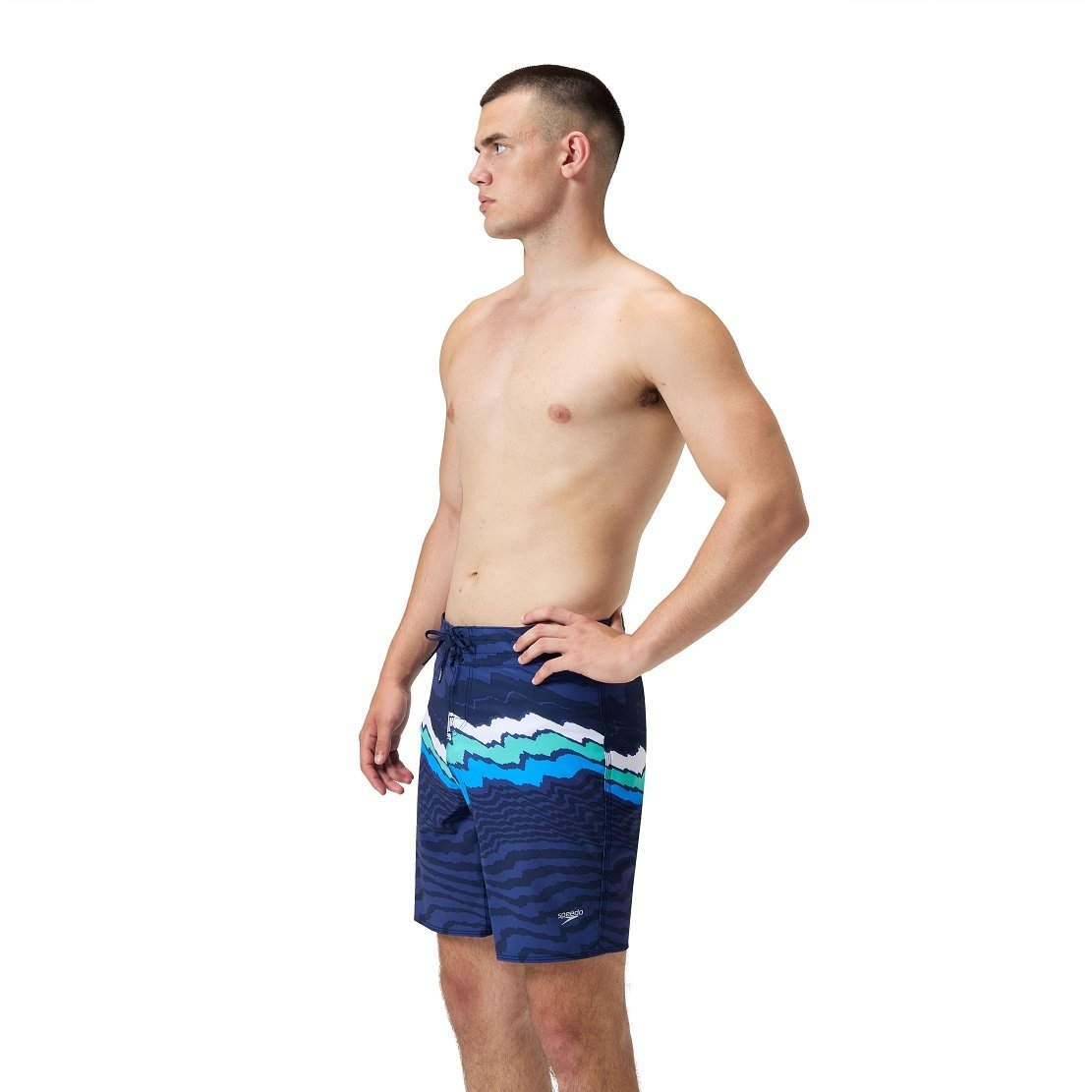 Speedo SZORTY MĘSKIE STRIPE FLEX BRDSHRT 18" NAVY 8-00484501529 D4 T32