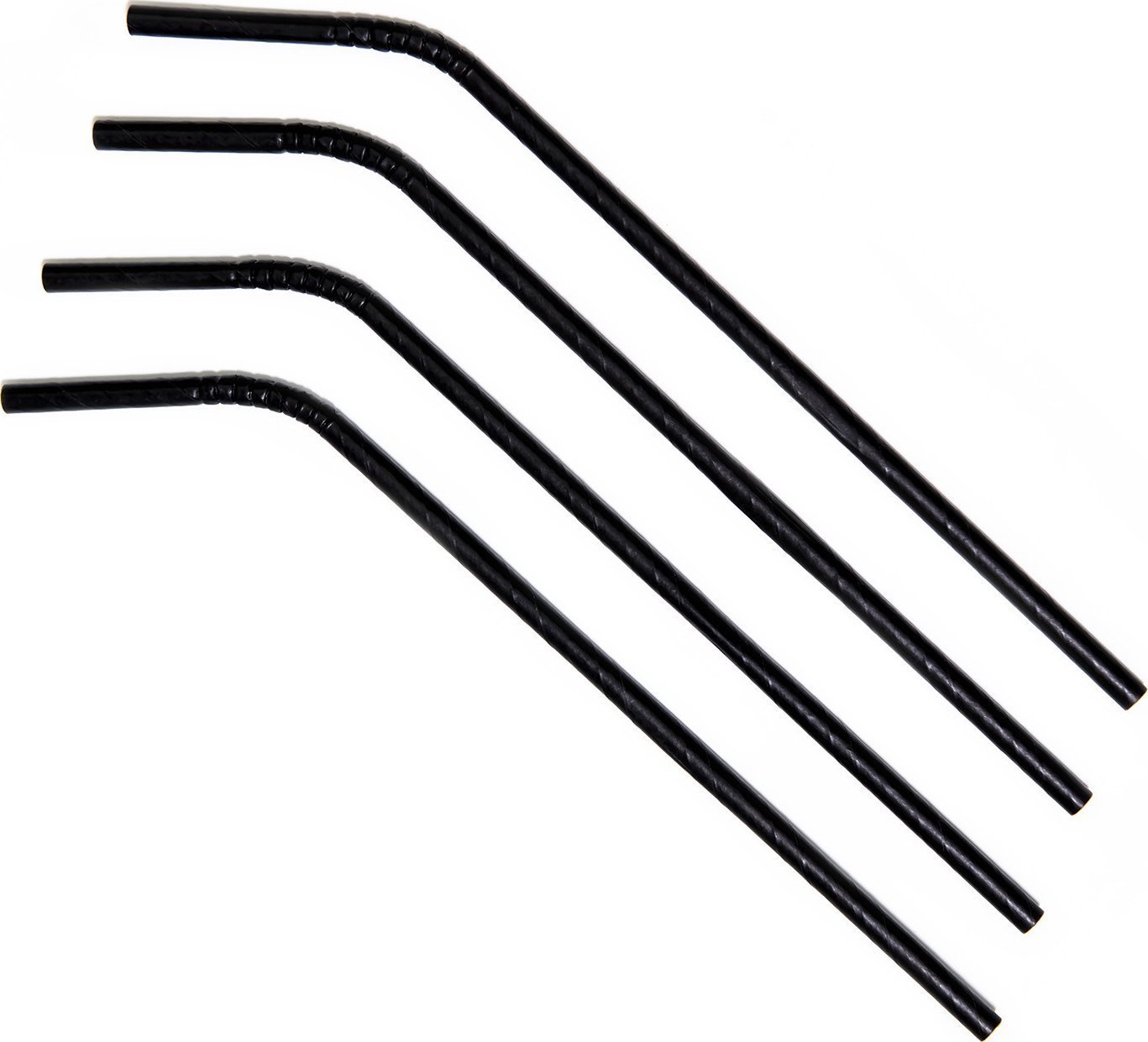 Słomki Ø6x245 mm z gięciem Papier Czarny 500 stk/ps - (500 stk.)