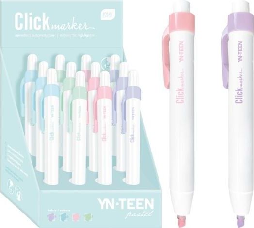 Interdruk Zakreślacz YNT automatyczny Click pastel Interdruk Galanteria