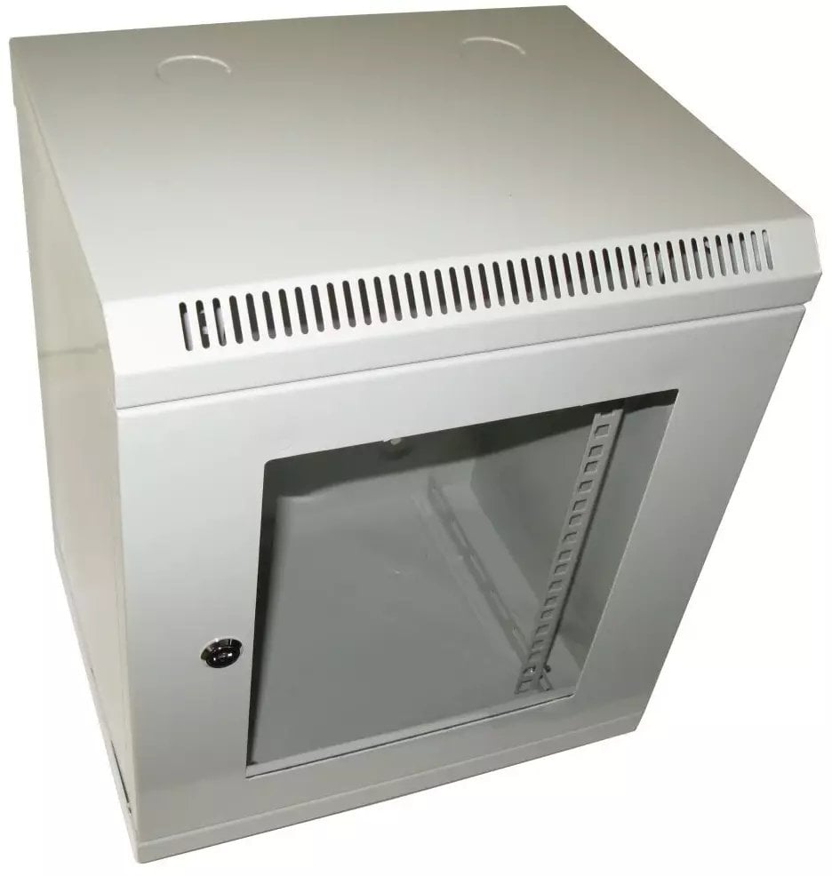 Szafa XtendLan 10" szafka ścienna 9U 350x140, nosność 50 kg, drzwi z pleksi, spawany, szary