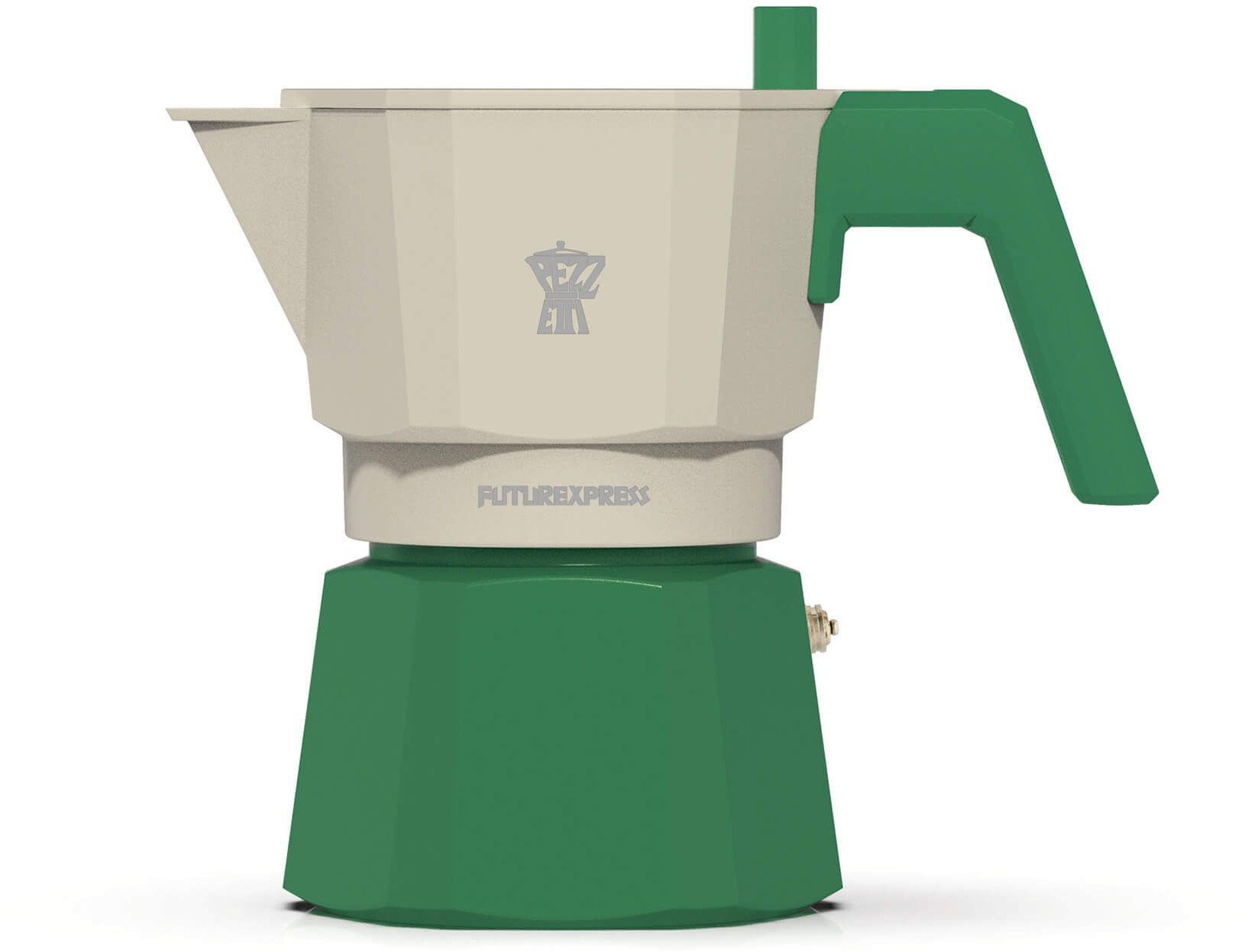 Kawiarka emaliowana 3 filiżanki Pezzetti Futurexpress zieleń z charakterem