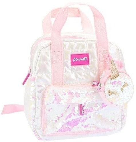 Plecak mini puff z portfelem biały