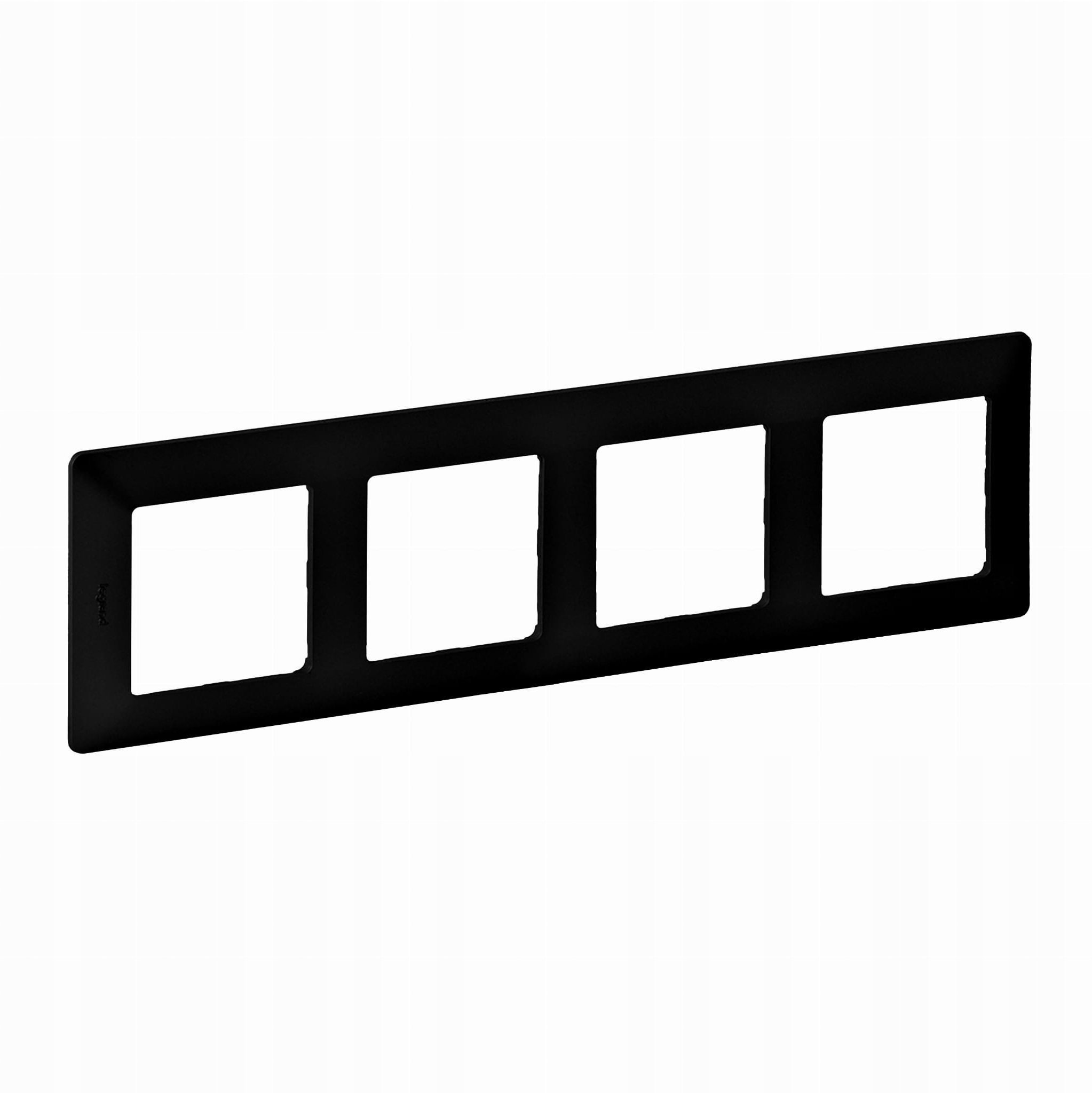 Legrand czarna ramka poczwórna 754254