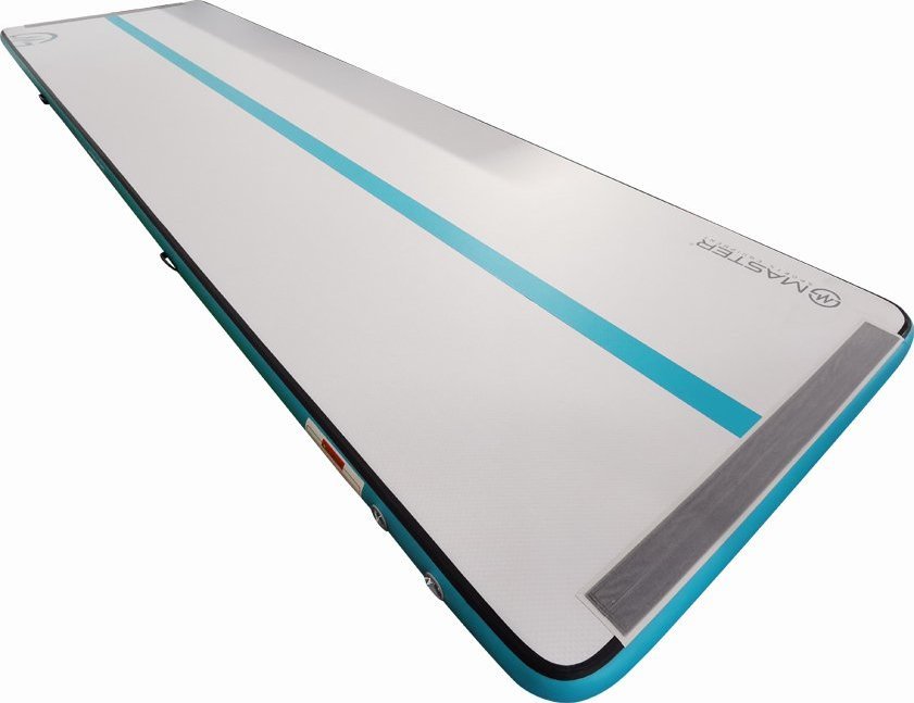 Master Dmuchany materac gimnastyczny Airtrack S-Pro 600 cm x 150 cm x 10 cm szary