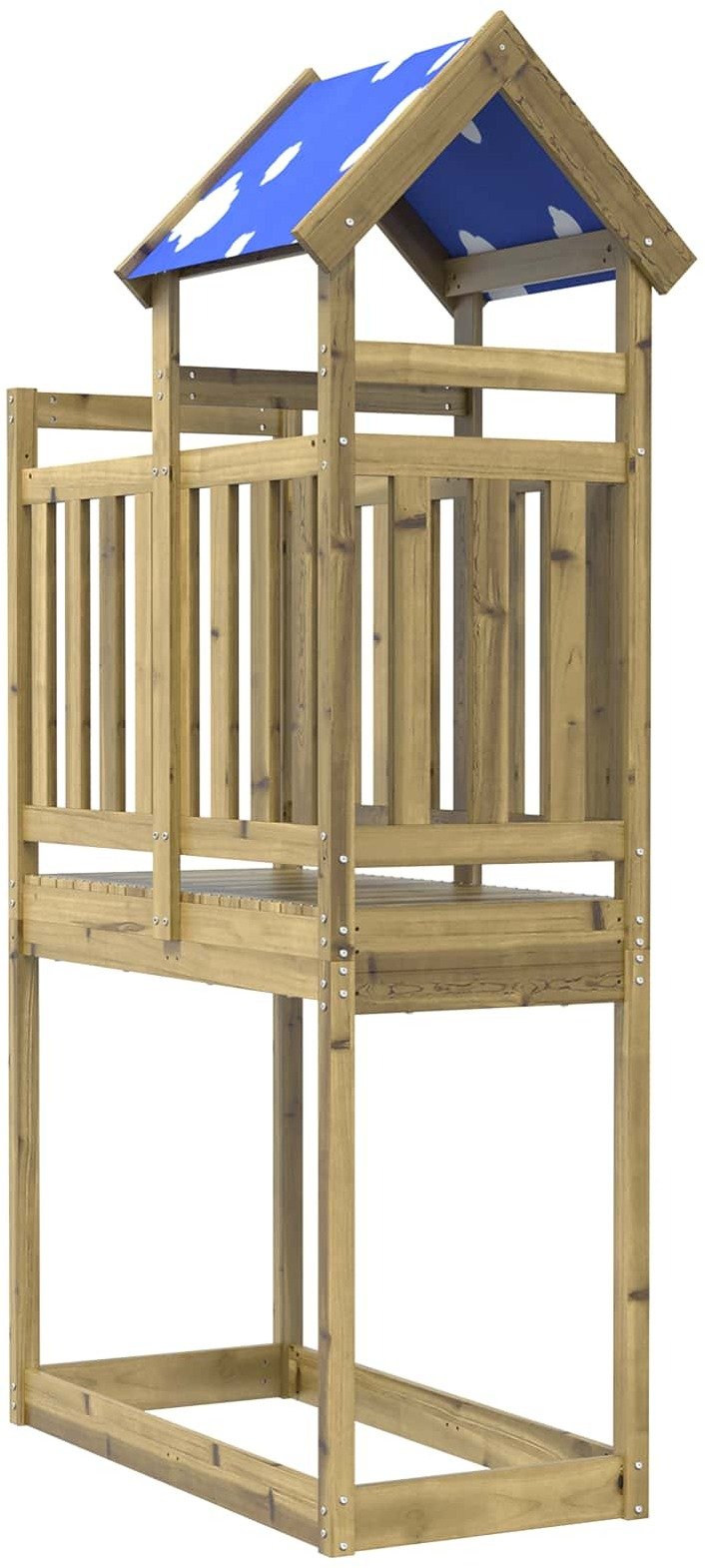 vidaXL Wieża zabaw Brązowy Drewno impregnowane lite