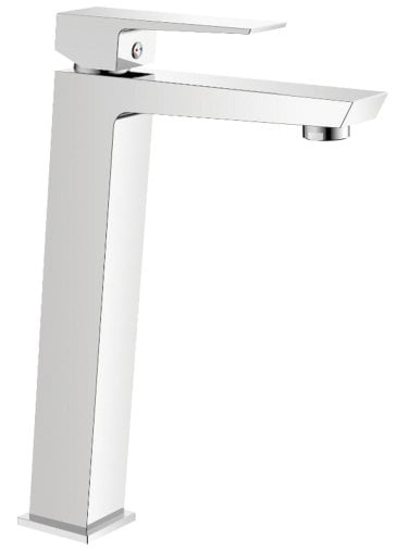 Washbasin faucet INVENA PAROS, high, chrome color