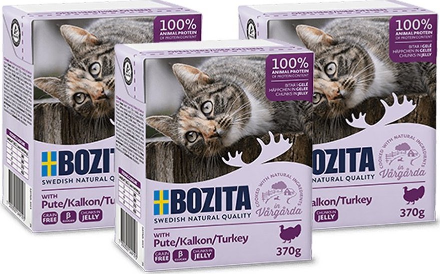 Bozita BOZITA Cat Kawałki Indyka W Galaretce 3x370g