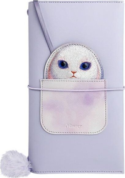 Nimmy Set 2in1 notebook + pen purple/purple Big Eyed Pet 2.0 Rabbit