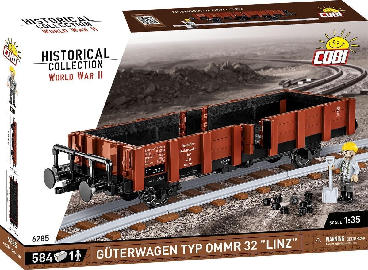 Cobi COBI 6285 HC WWII Wózek towarowy typ OMMR 32 Linz