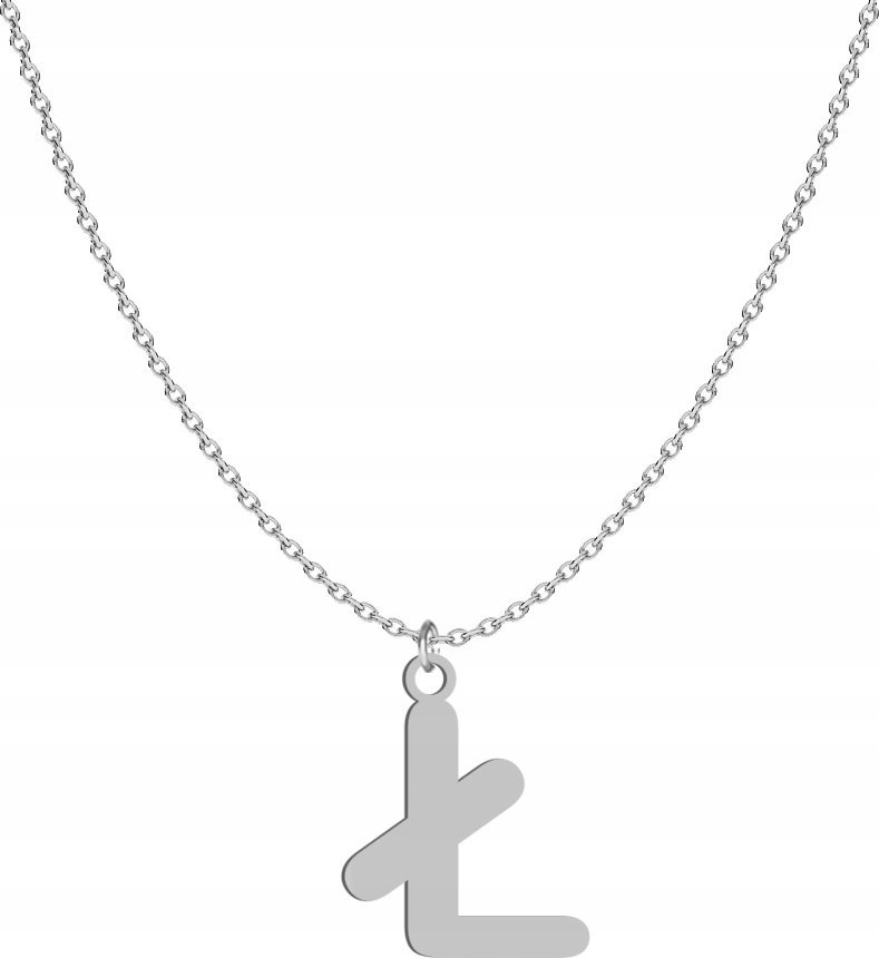 Radziszewska Jewellery Srebrny naszyjnik LITERA Ł DEDYKACJA GRATIS