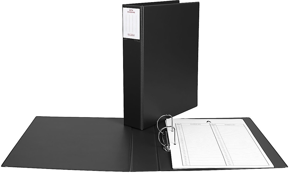 Segregator do akt osobowych Biurfol A4/5.5cm 2R CZARNY -
