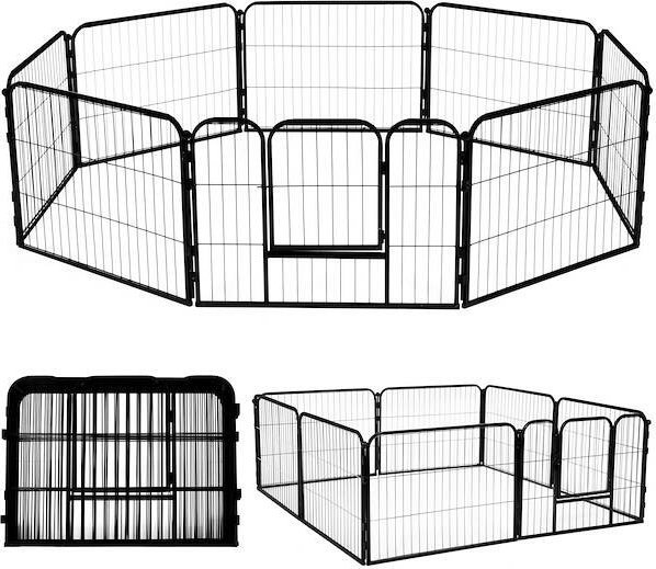 Springos Kojec dla zwierząt wybieg klatka metalowa dla psa, kota 165 x 165 cm UNIWERSALNY