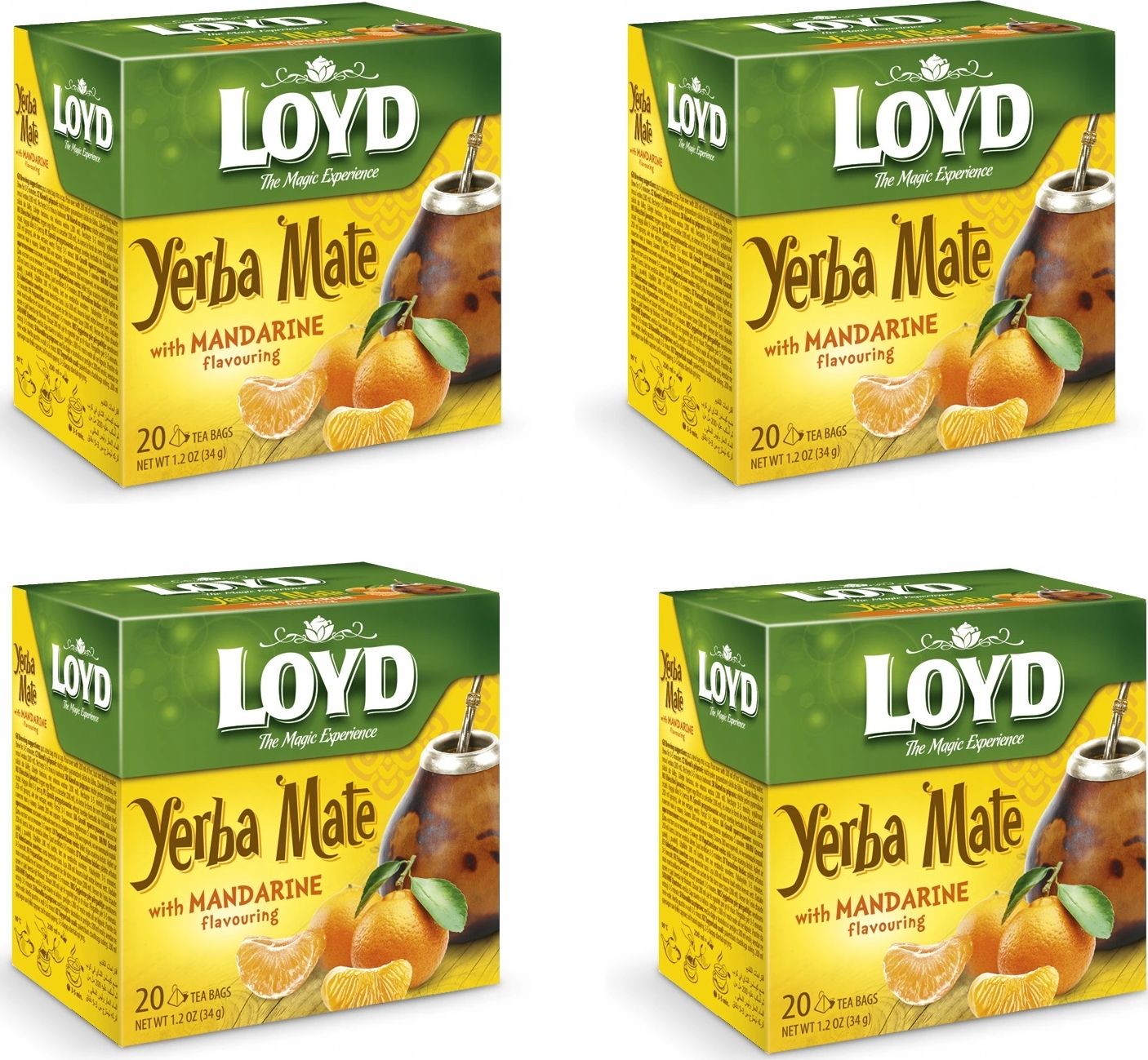 Loyd LOYD Yerba Mate o smaku mandarynki - 80 torebek piramidki