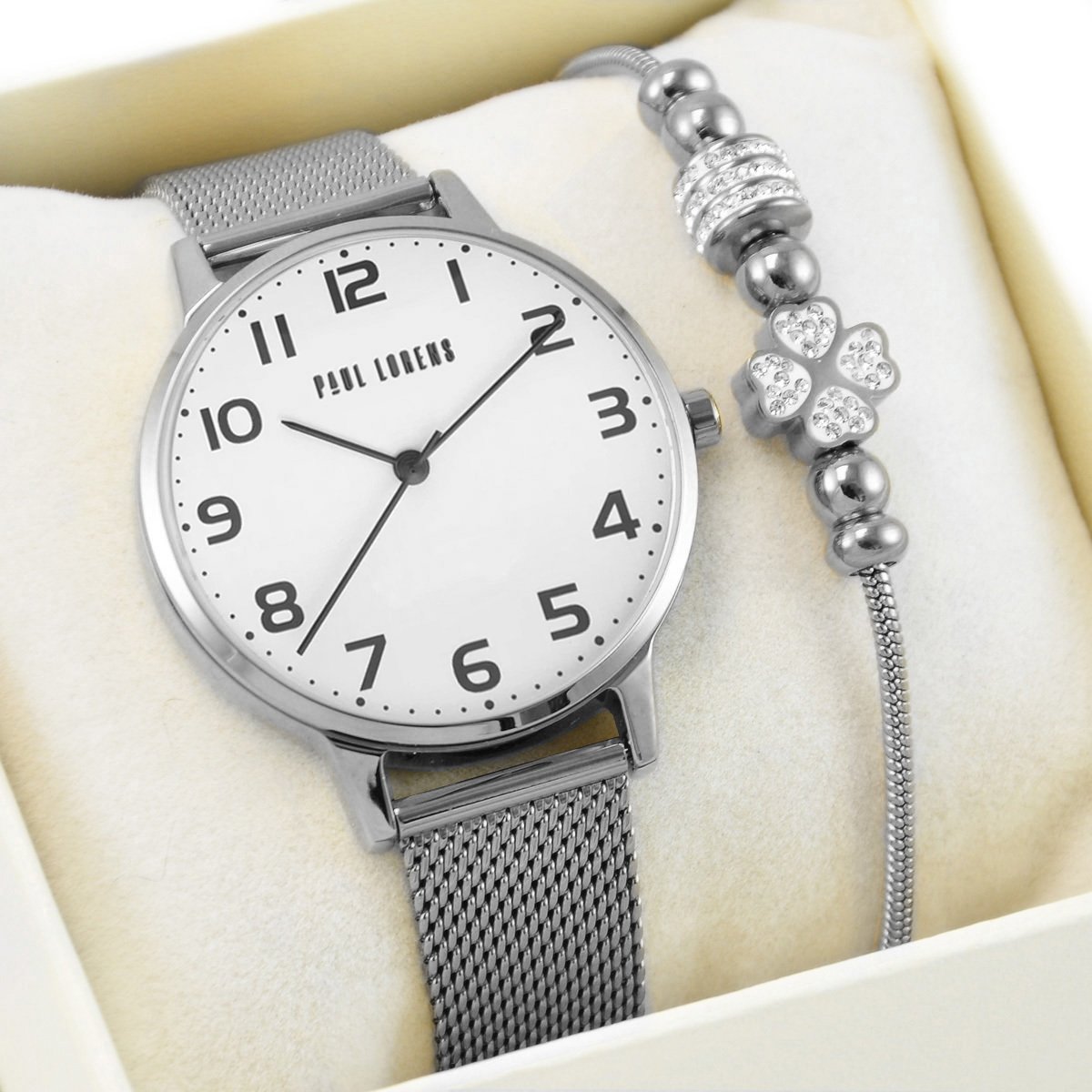 Zegarek Paul Lorens Zestaw damski zegarek ELNINO 11715B2-3C1 + bransoletka