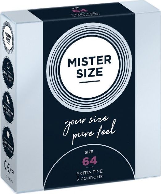 Mister Size Mister Size Condoms prezerwatywy dopasowane do rozmiaru 64mm 3szt.